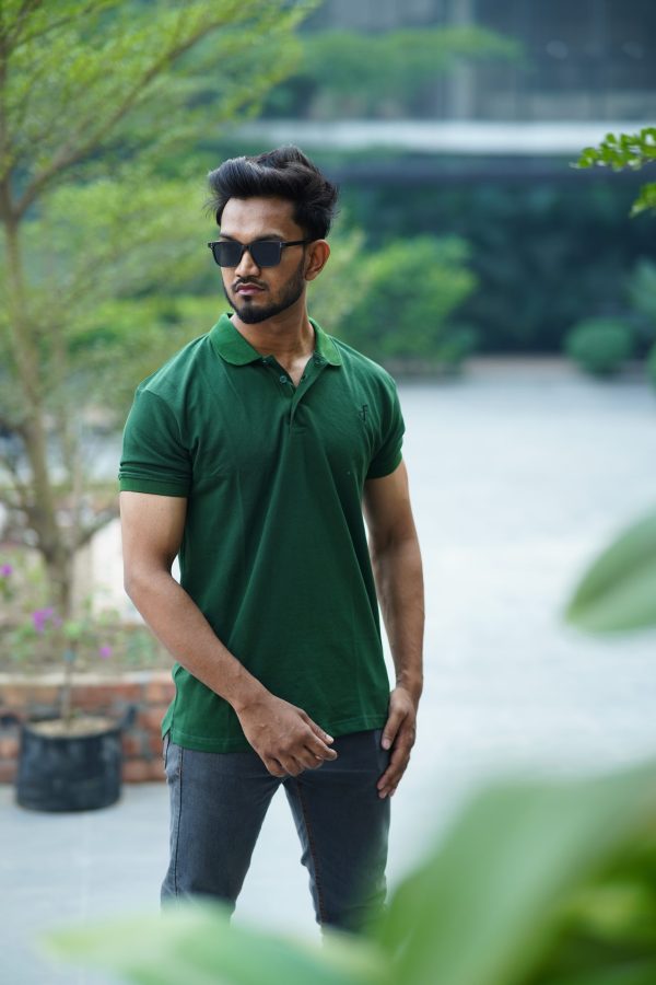 Men’s Premium Polo Shirt (BOTTOL GREEN) - Image 4