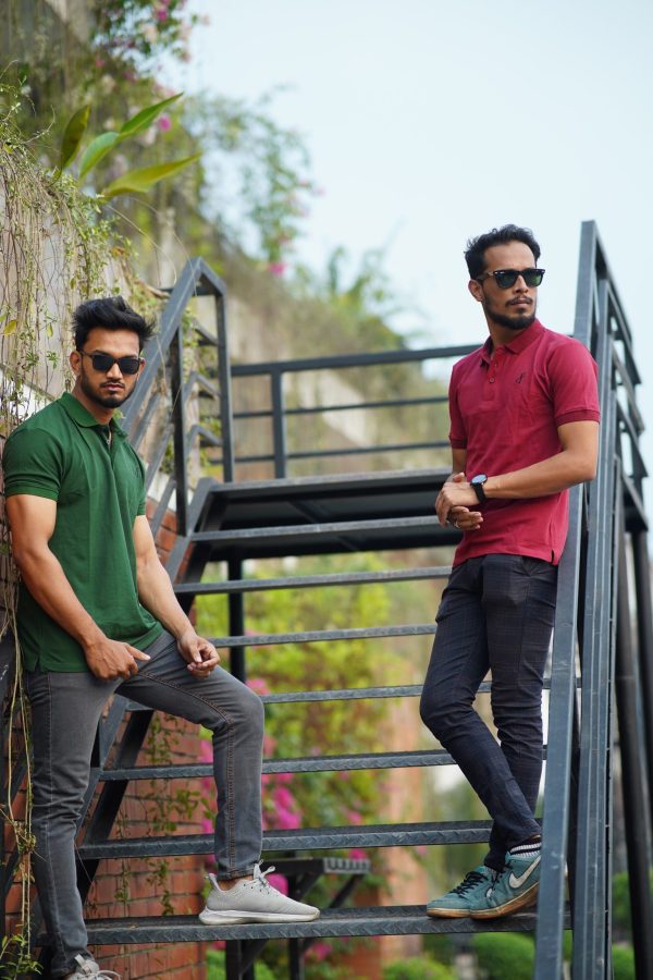 Men’s Premium Polo Shirt (MARRON) - Image 5